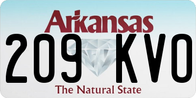 AR license plate 209KVO