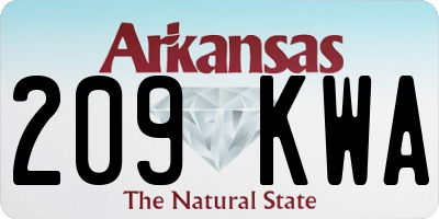 AR license plate 209KWA