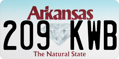 AR license plate 209KWB