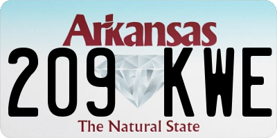 AR license plate 209KWE