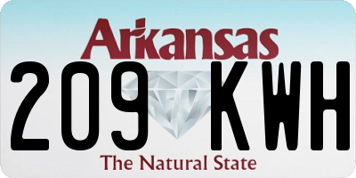 AR license plate 209KWH