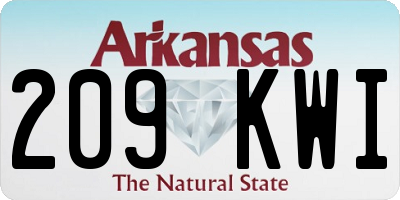 AR license plate 209KWI