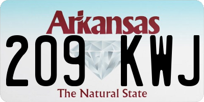 AR license plate 209KWJ