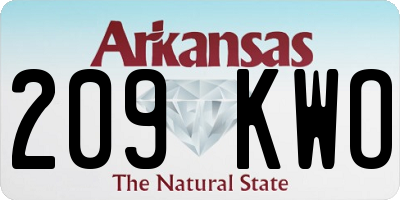 AR license plate 209KWO