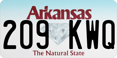 AR license plate 209KWQ