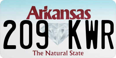AR license plate 209KWR