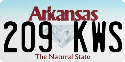 AR license plate 209KWS
