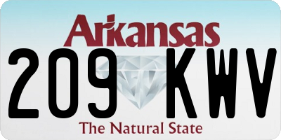 AR license plate 209KWV