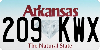 AR license plate 209KWX