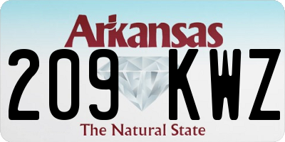 AR license plate 209KWZ