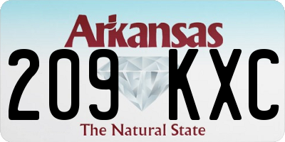 AR license plate 209KXC