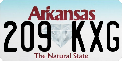 AR license plate 209KXG