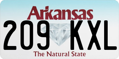 AR license plate 209KXL