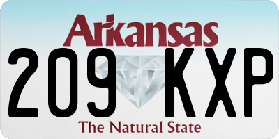 AR license plate 209KXP