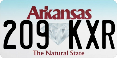 AR license plate 209KXR