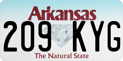 AR license plate 209KYG