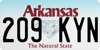 AR license plate 209KYN