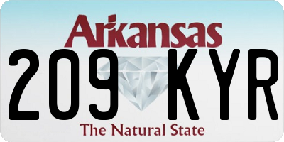 AR license plate 209KYR