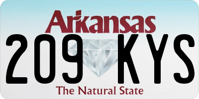 AR license plate 209KYS