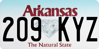 AR license plate 209KYZ