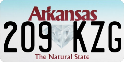AR license plate 209KZG