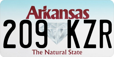 AR license plate 209KZR