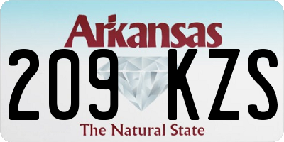 AR license plate 209KZS
