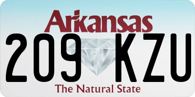 AR license plate 209KZU
