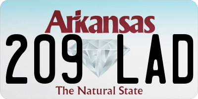 AR license plate 209LAD
