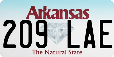 AR license plate 209LAE