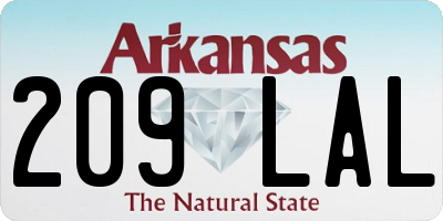 AR license plate 209LAL