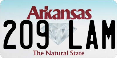AR license plate 209LAM
