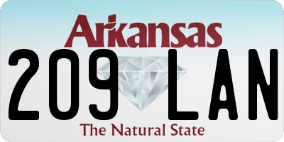 AR license plate 209LAN