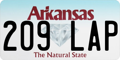 AR license plate 209LAP