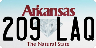 AR license plate 209LAQ