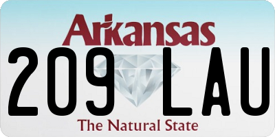 AR license plate 209LAU