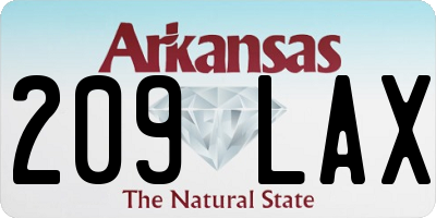 AR license plate 209LAX