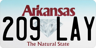 AR license plate 209LAY