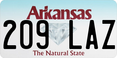 AR license plate 209LAZ