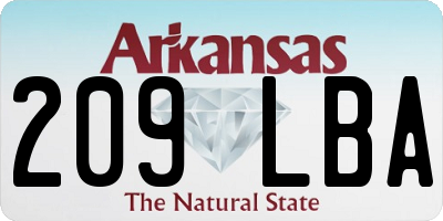AR license plate 209LBA