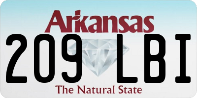 AR license plate 209LBI
