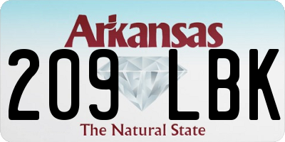 AR license plate 209LBK