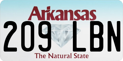 AR license plate 209LBN