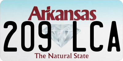 AR license plate 209LCA