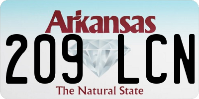 AR license plate 209LCN