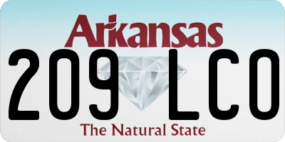 AR license plate 209LCO