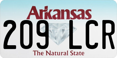 AR license plate 209LCR
