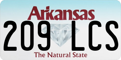 AR license plate 209LCS