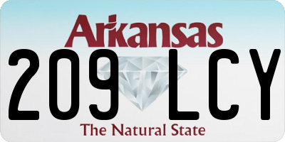 AR license plate 209LCY