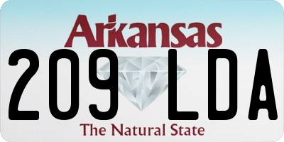 AR license plate 209LDA